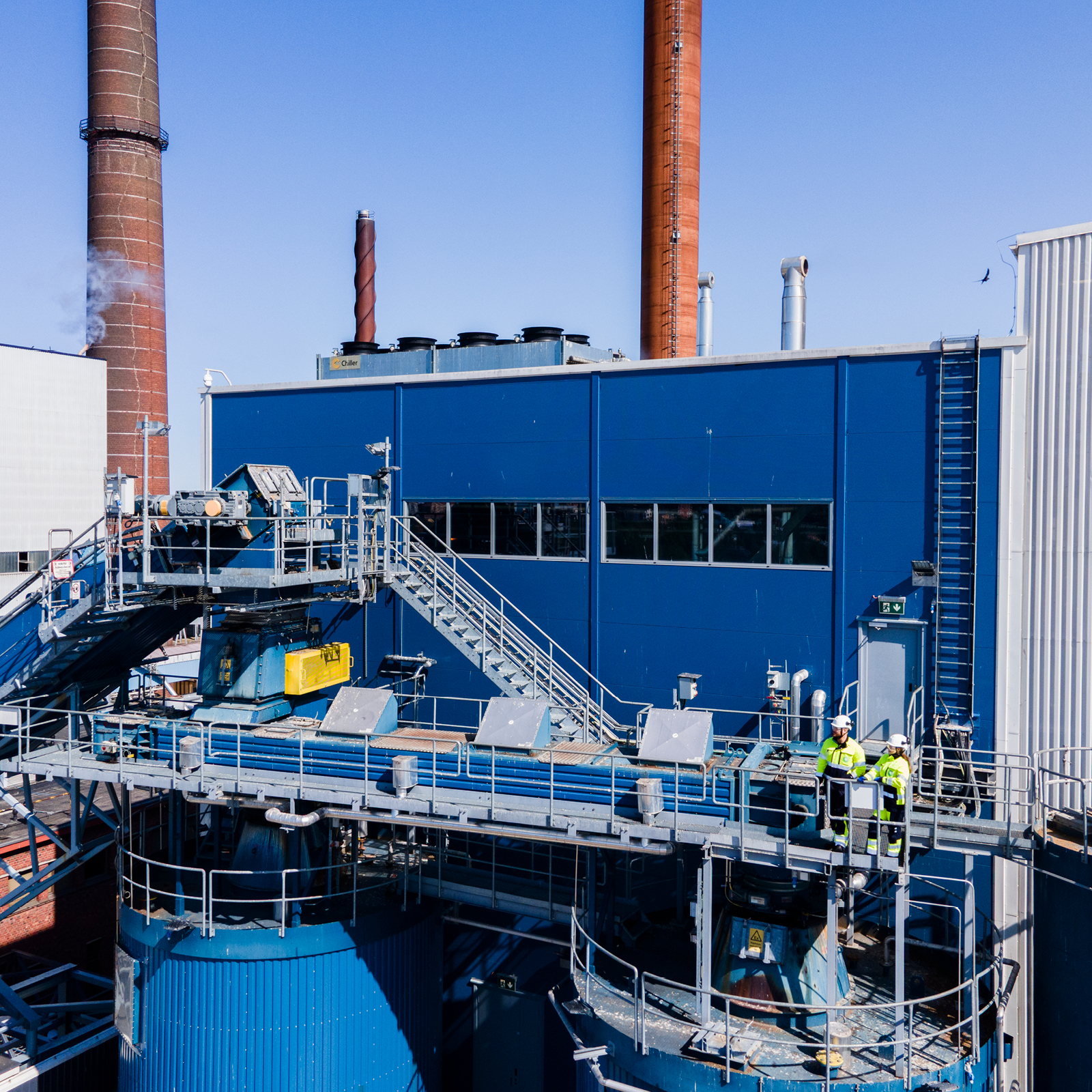 Pori Energian Aittaluodon voimalaitoksen osa ilmasta kuvattuna